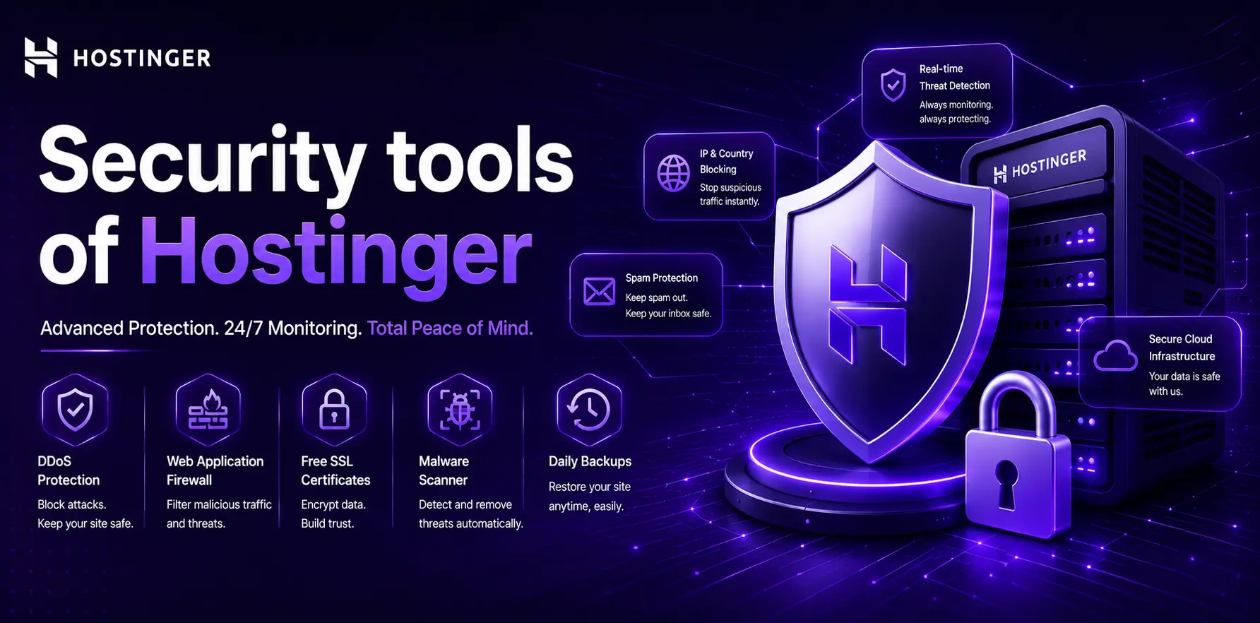 Security tools of Hostinger
